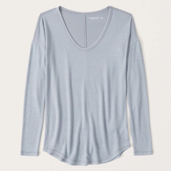 EUC Abercrombie Cozy Long-Sleeve V-Neck Legging Tee - Picture 1 of 8